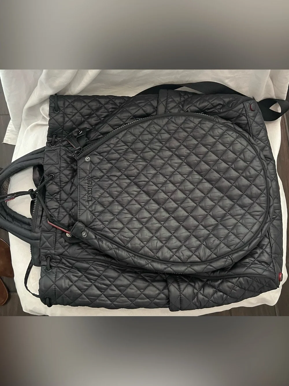 MZ Wallace DOUBLES Black Quilted Backpack Bag $295 NEW